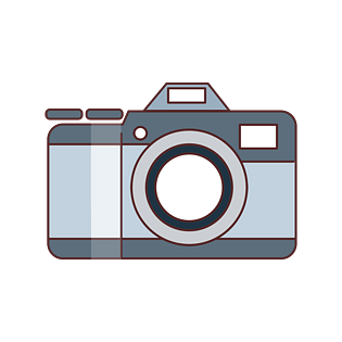 单反相机摄影卡通插画