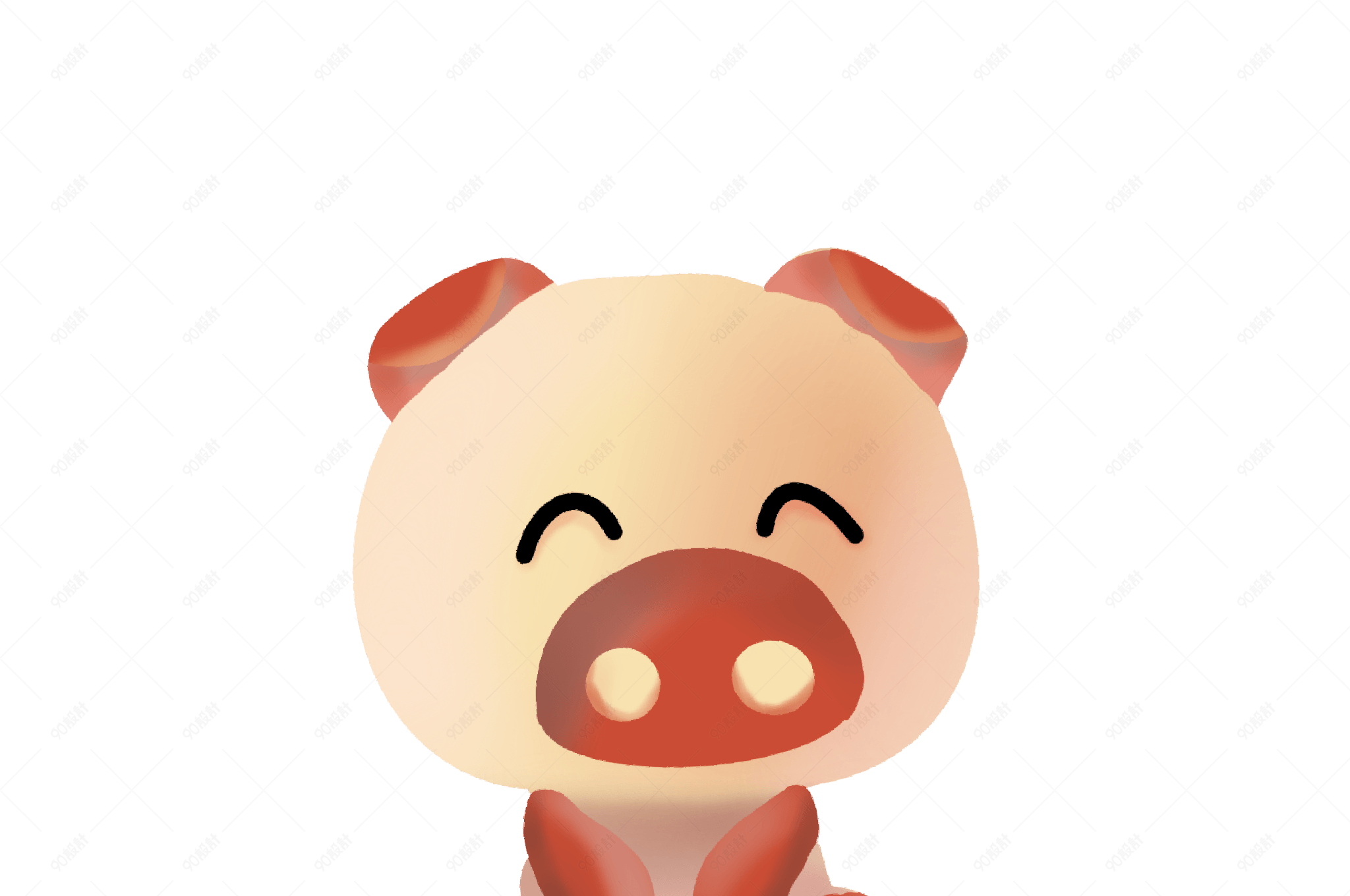 卡通猪素材【免抠元素png】-90设计网