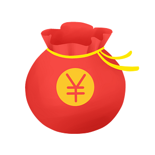 电商春节红色红包钱袋