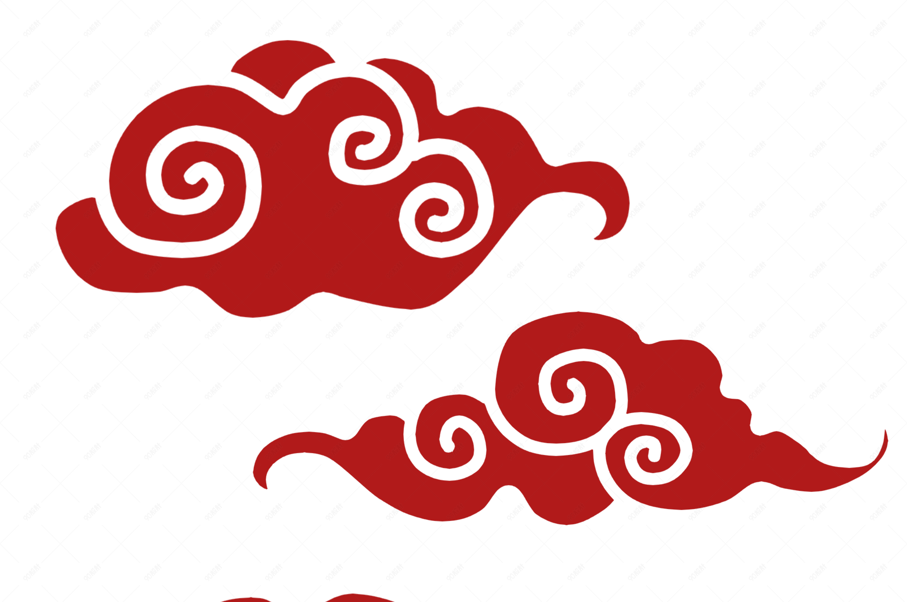 中式传统祥云花纹图案