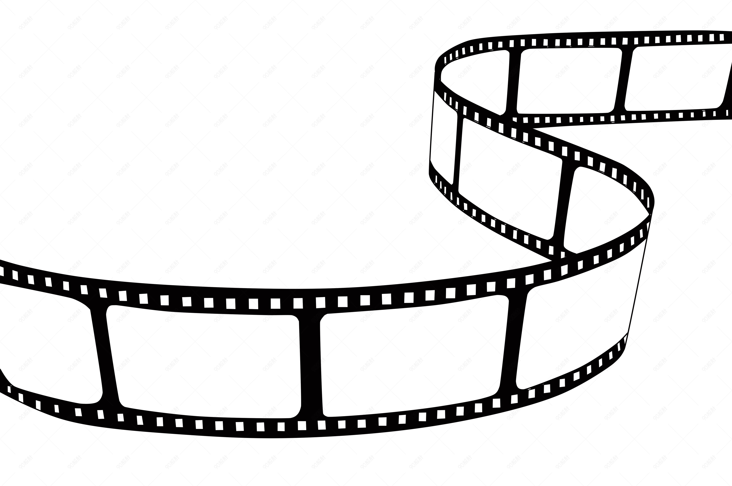 黑白电影胶片简约边框