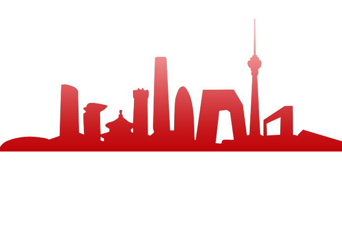 北京城市天际线地标建筑剪影