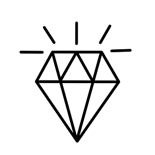 简约线条钻石图标元素