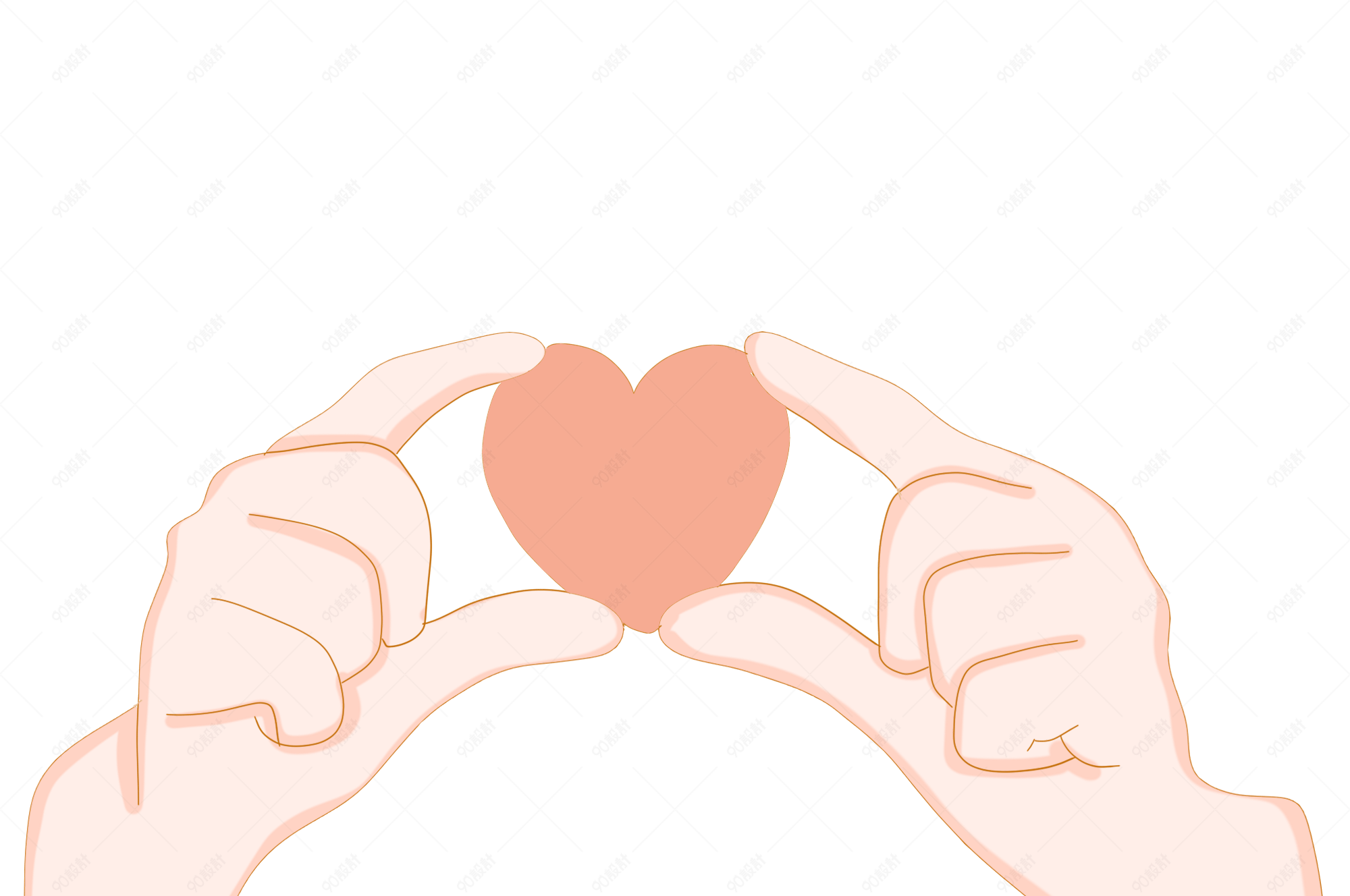 七夕告白比心手势图片