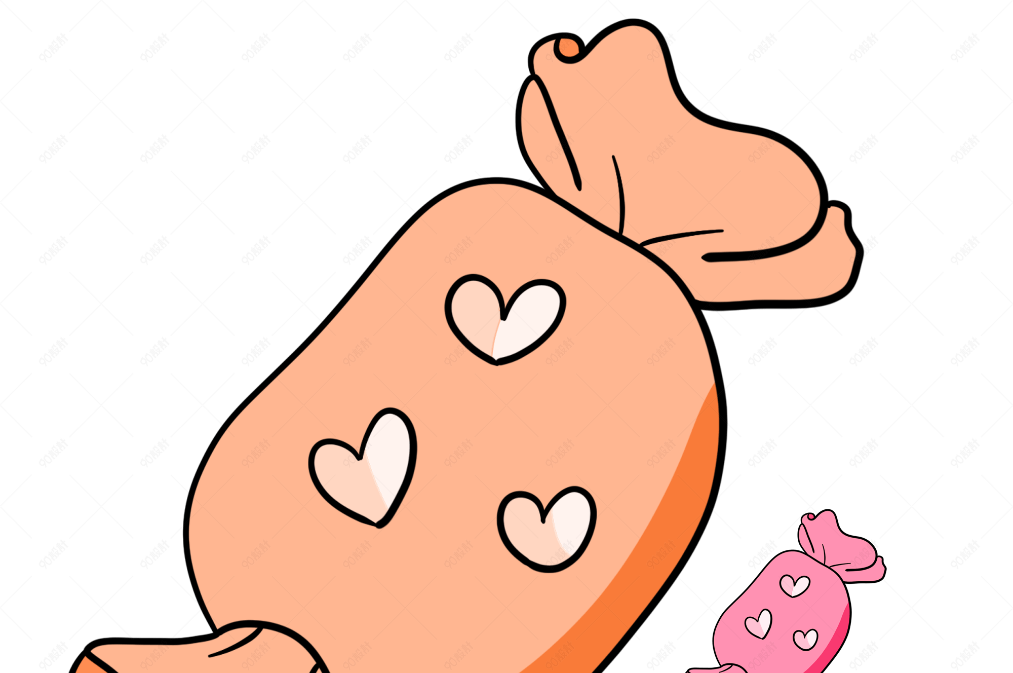 手绘彩色各色口味糖果图片