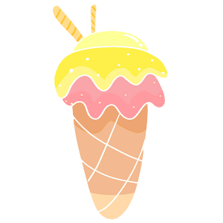 卡通素材pngpsd2000*2000粉红色冰淇淋手绘pngpsd2000*2000彩绘夏季
