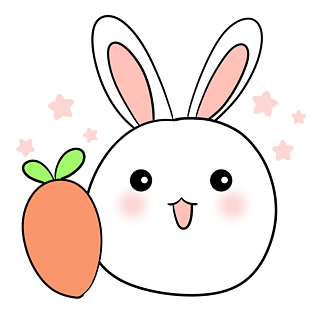 开心萌兔吃胡萝卜表情包