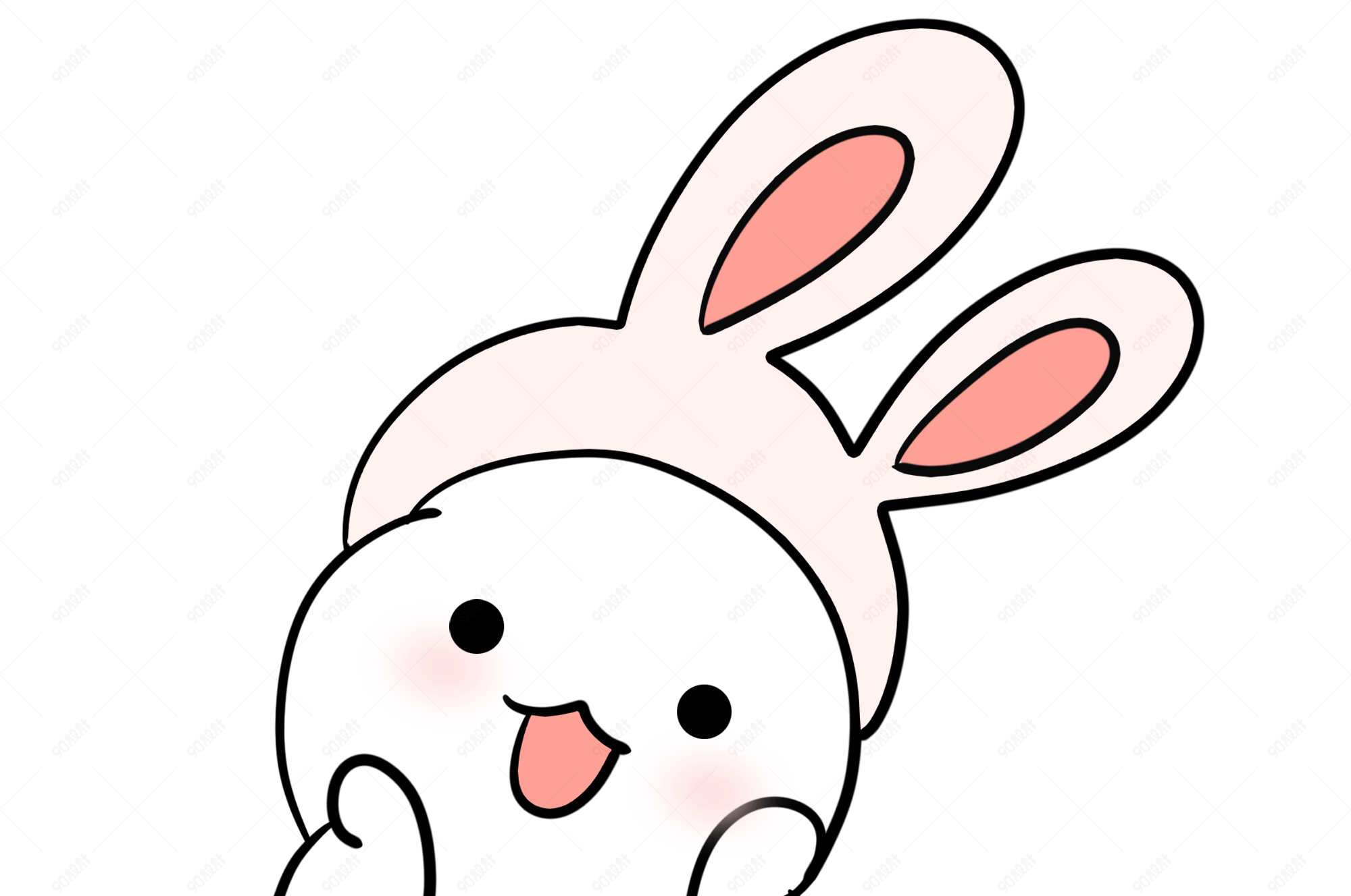 卡通萌兔卖萌表情包图片