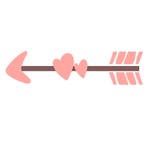 粉色爱心创意箭头图片