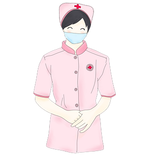 手绘抗击疫情护士卡通形象
