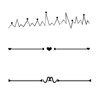 手绘黑色简约分割线条