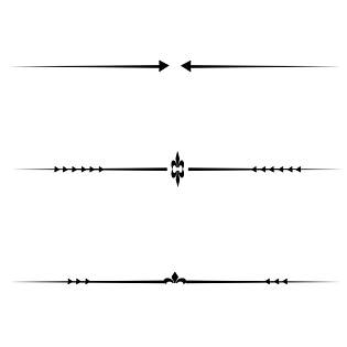 手绘黑色简约分割线条