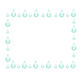 边框绿色手绘水滴对话框