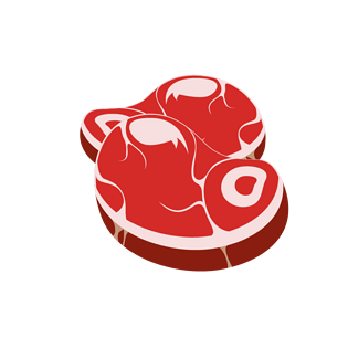 两块矢量的牛肉素材图