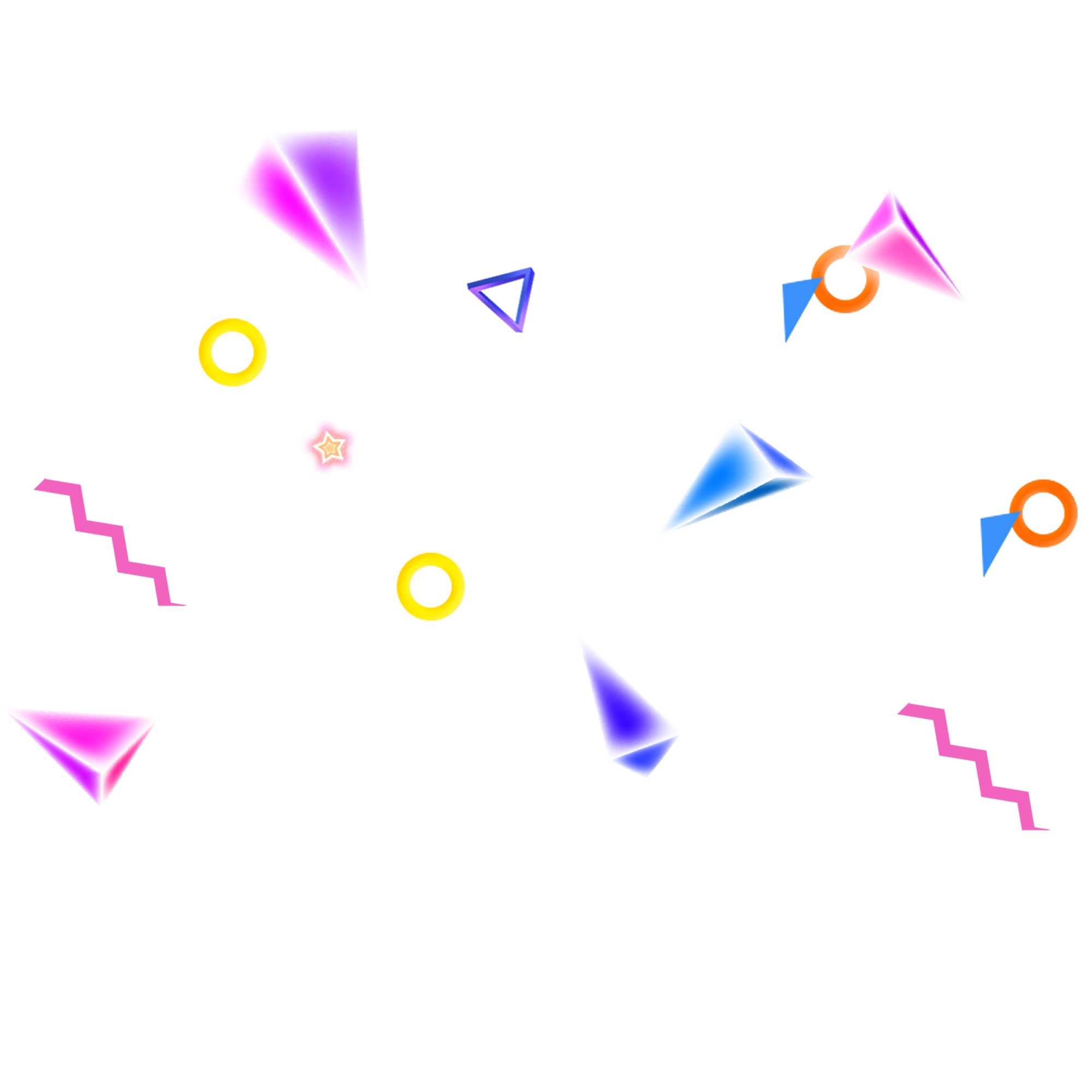 动感几何炫酷渐变背景电商漂浮元素