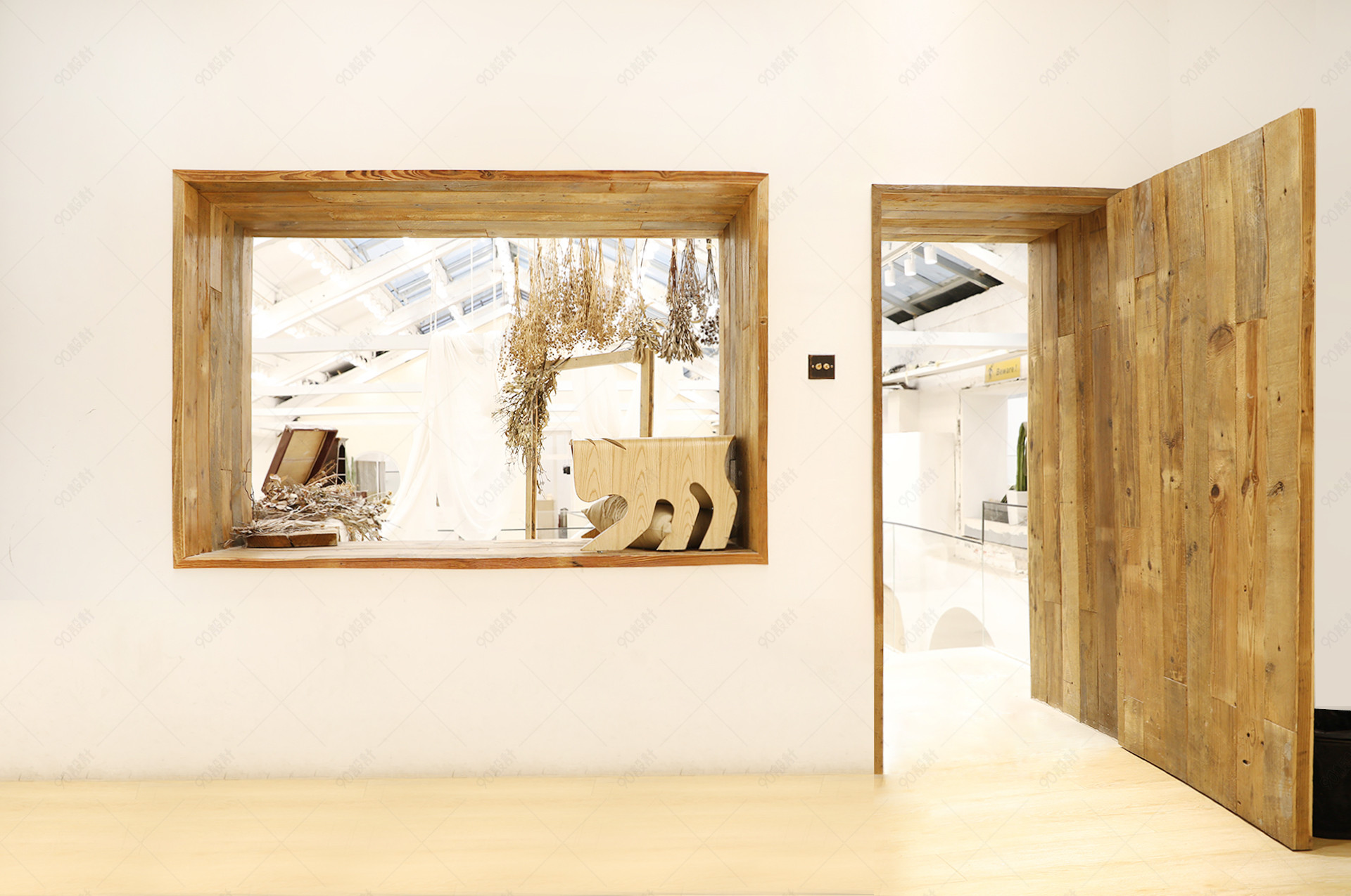 清新简约女装拍摄场景空间背景【电商背景】-90设计网