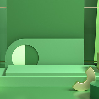 绿色立体背景背景