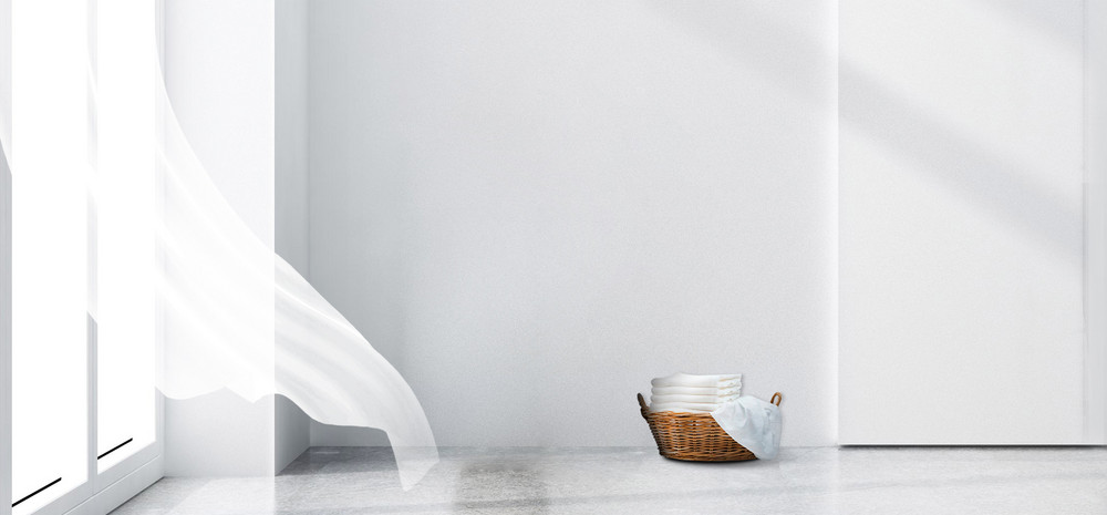 白色立体空间文艺清新家居用品海报背景