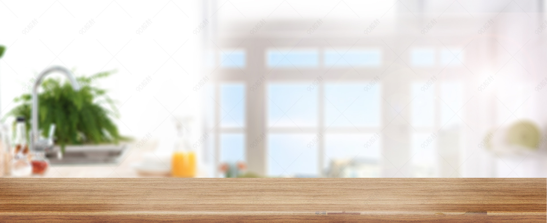 清新木板展台立体空间家居用品海报背景【电商背景psd】-90设计网