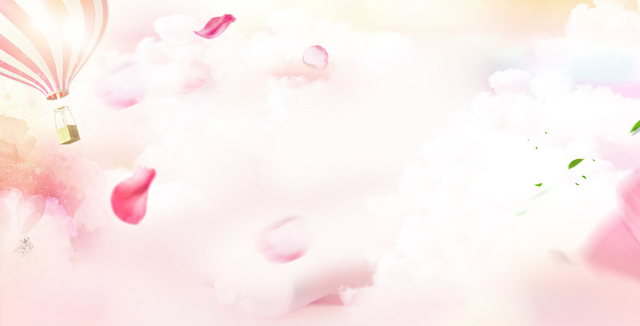 小清新梦幻云朵女装服装海报背景