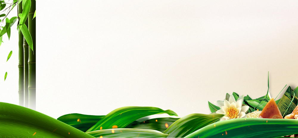 绿色清新端午节食品海报背景