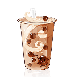 可爱珍珠奶茶巧克力奶茶