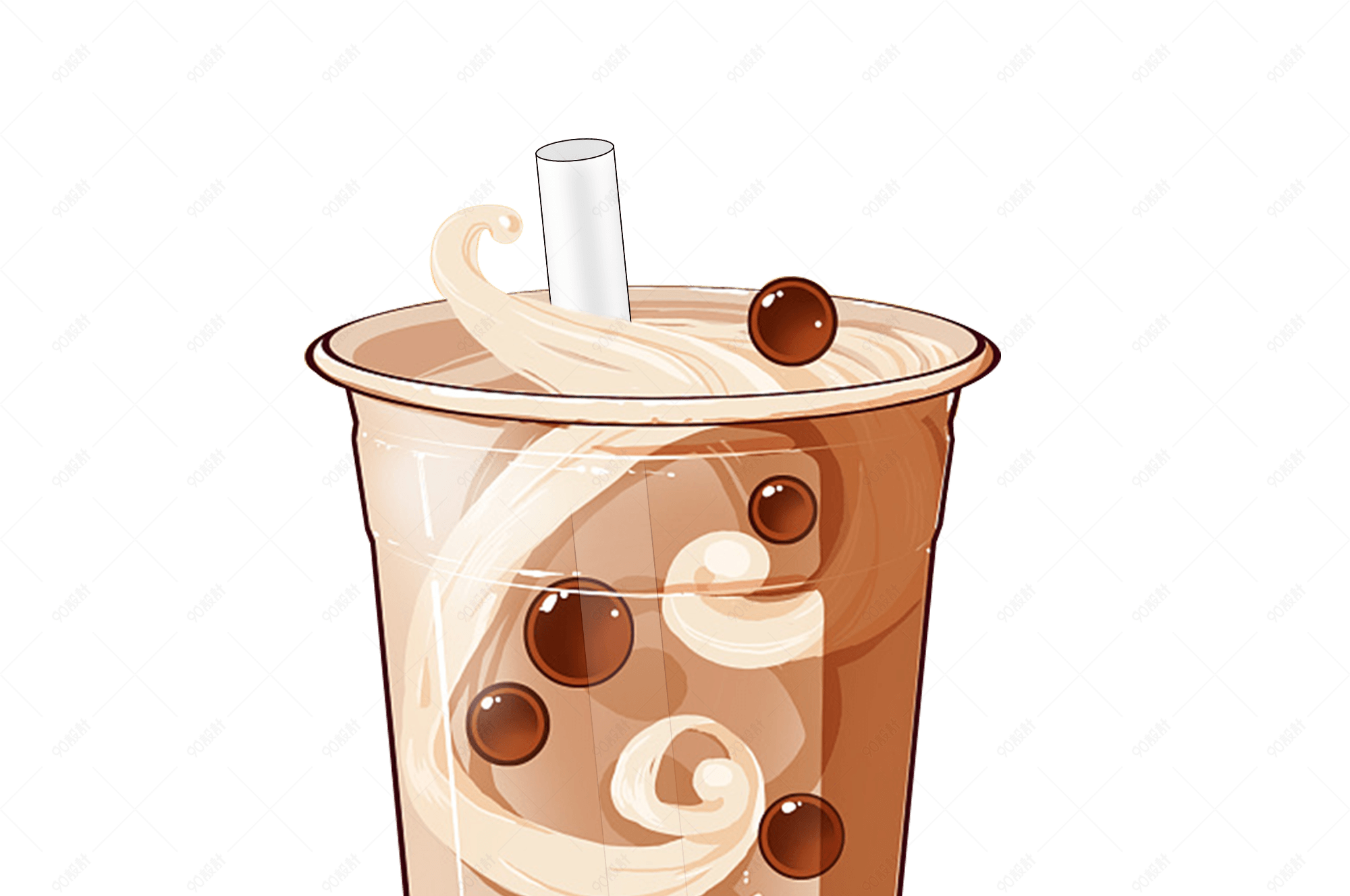 可爱珍珠奶茶巧克力奶茶