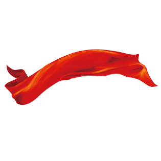 1红色飘带装饰元素