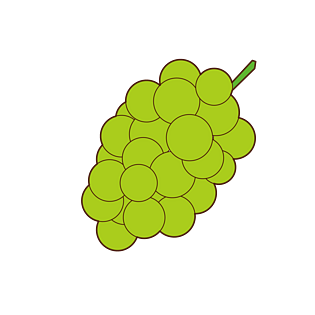 可爱小清新水果蔬菜绿葡萄免扣元素