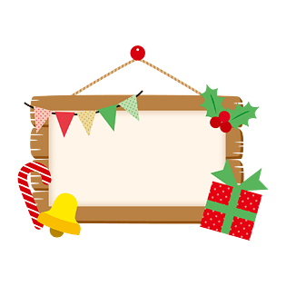 圣诞节卡通手绘风格礼物边框png装饰
