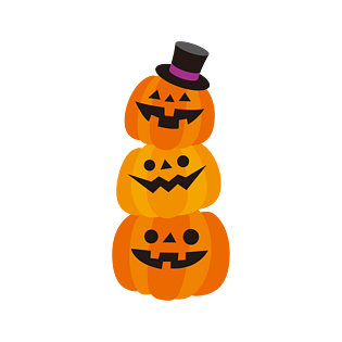 万圣节恐怖南瓜可爱插画