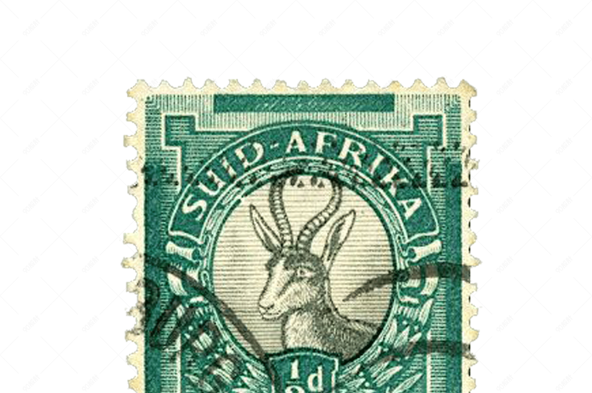 动物羚羊邮票png免扣素材