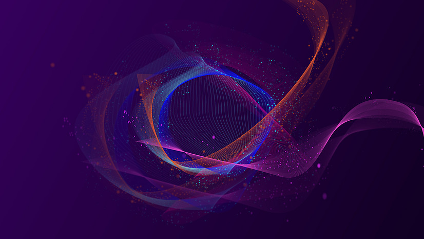 紫蓝橙色光斑纹理科技背景