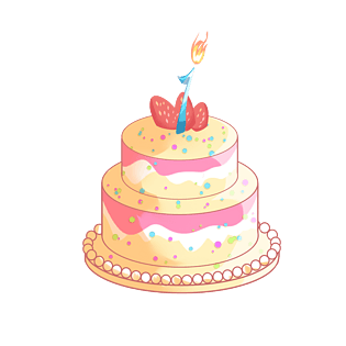 生日蛋糕卡通图简单图片