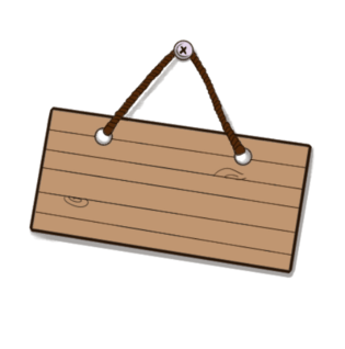 卡通手绘风告示牌