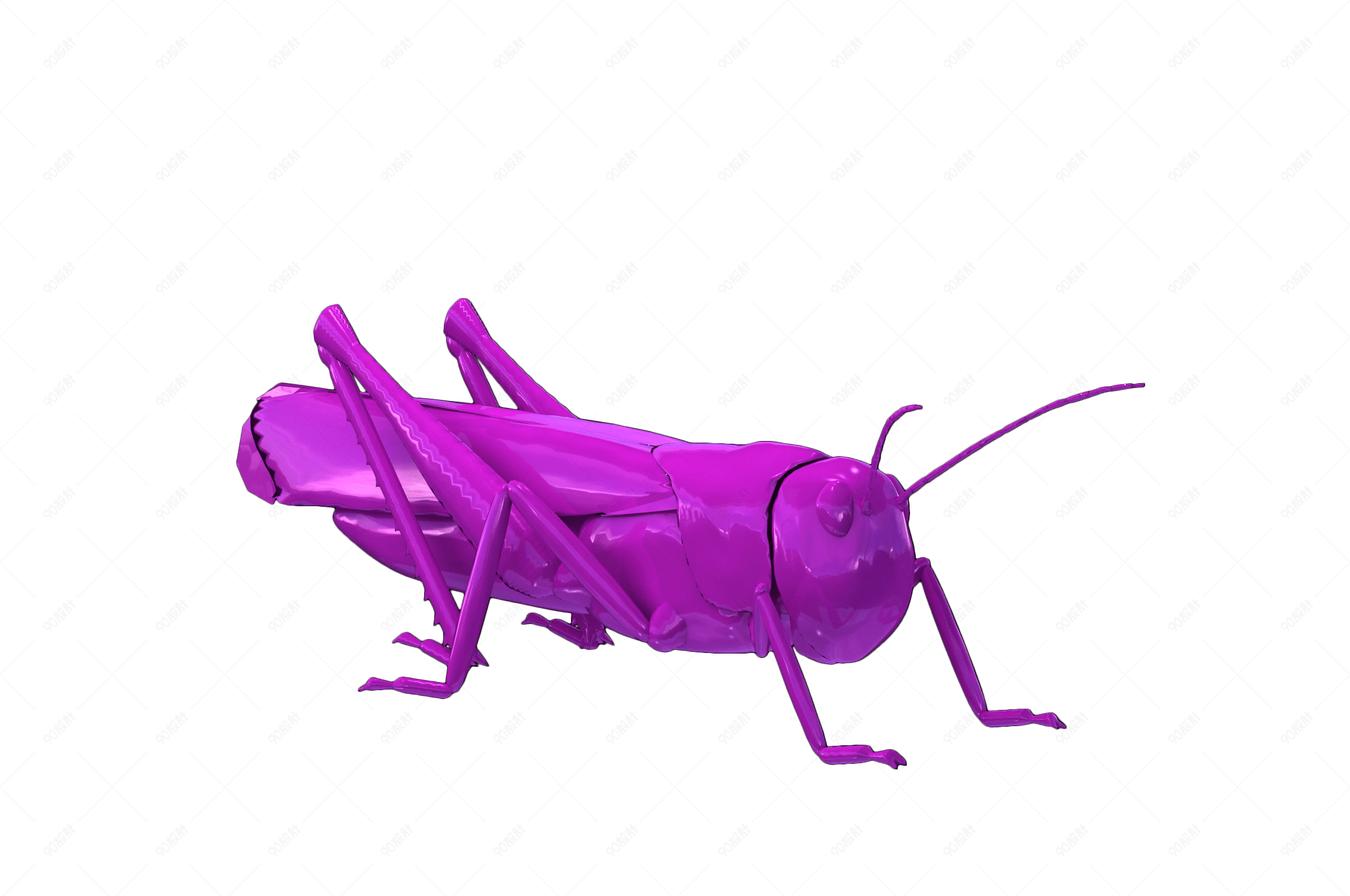 紫色卡通精美蚂蚱蚂蟥素材