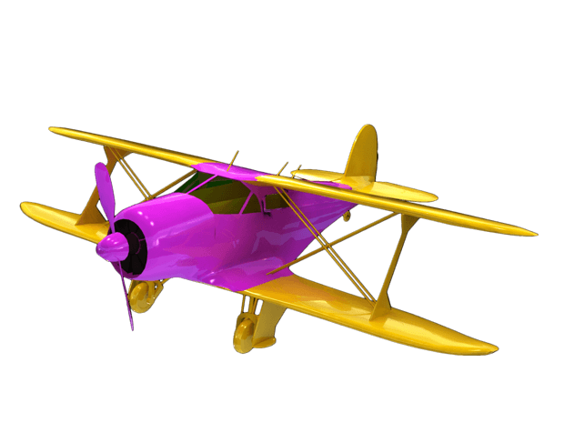 紫色精美扁平化卡通飞机素材元素