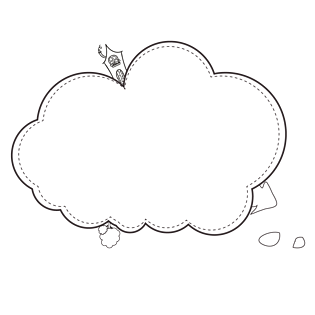白色云朵对话框