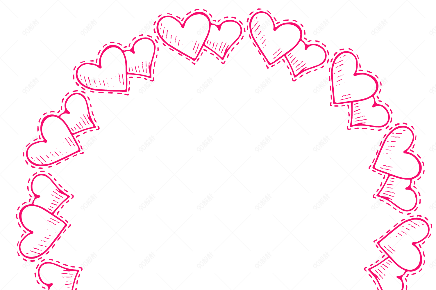 粉色桃星精美边框