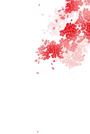 红色樱花素材