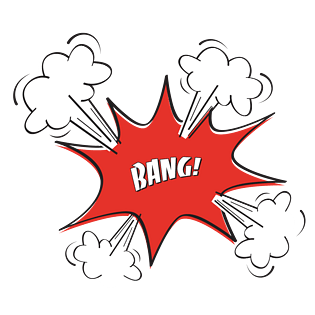 矢量图卡通bang爆炸效果