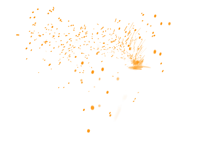 红色喷溅的火花