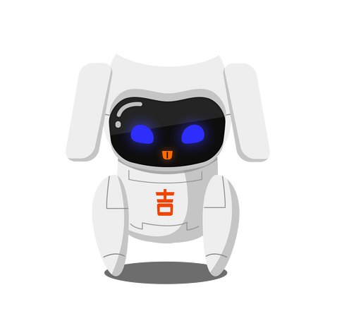 手绘矢量机器狗狗