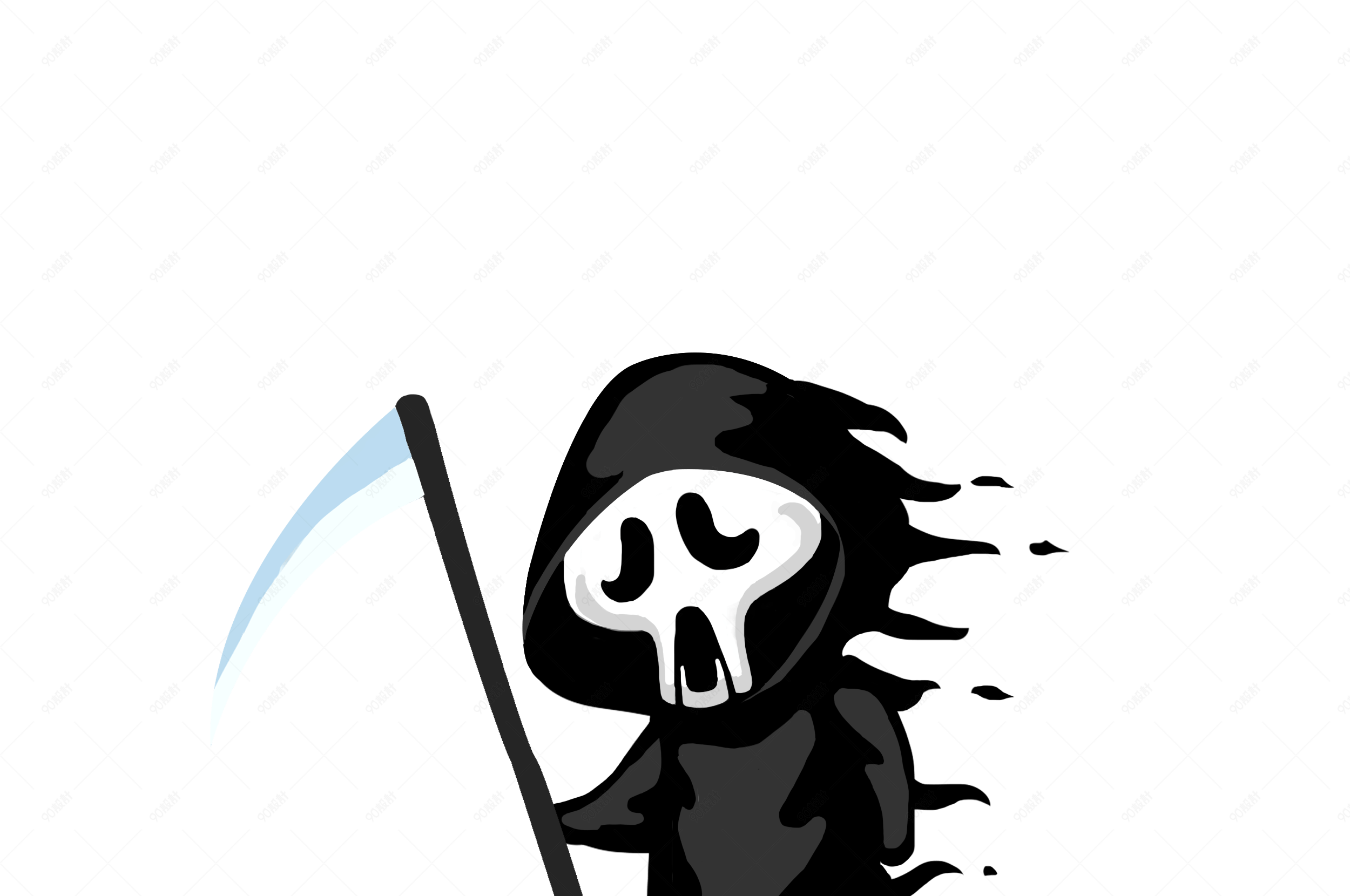 卡通手绘万圣节死神