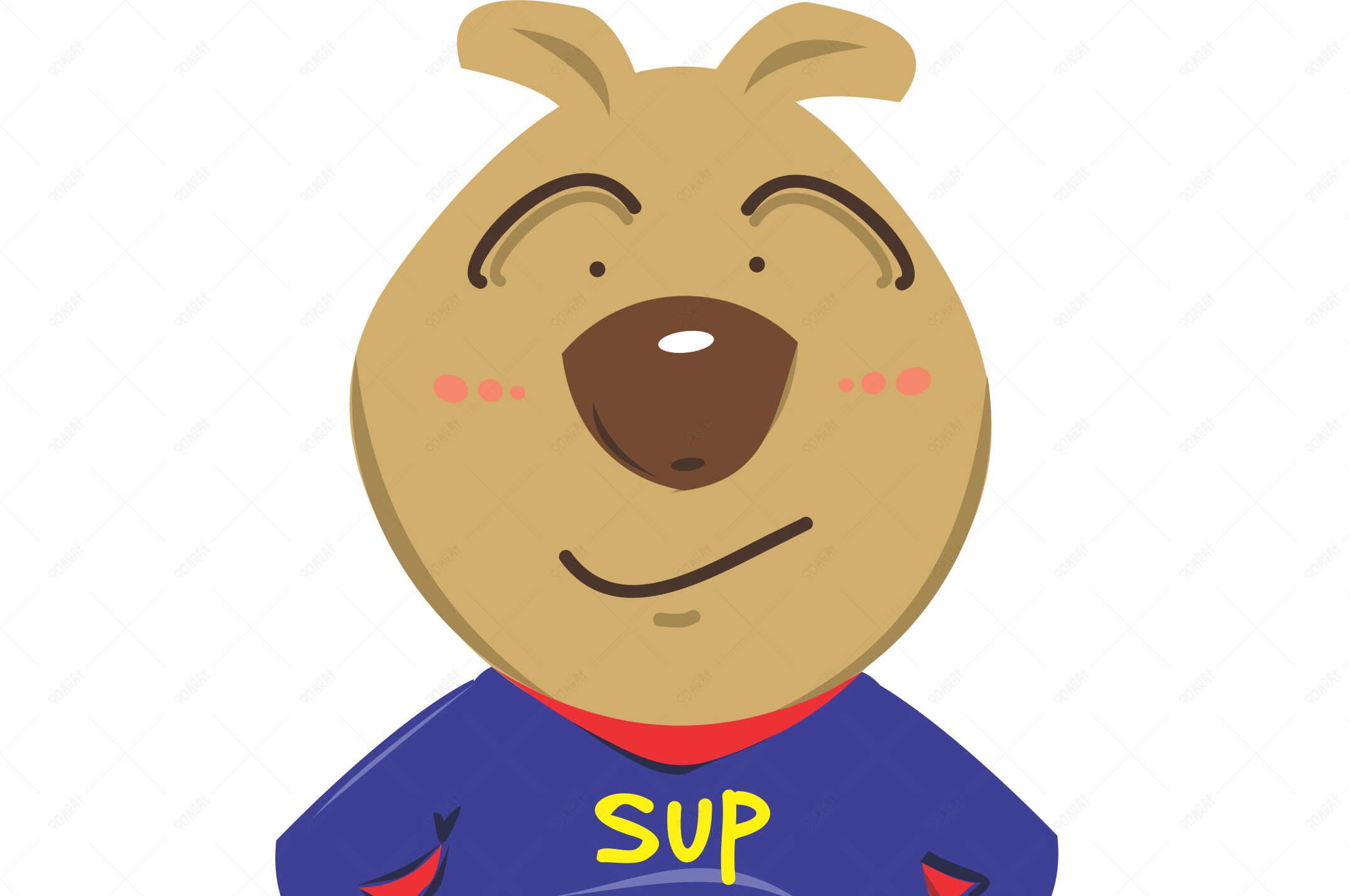 卡通超人狗狗装饰