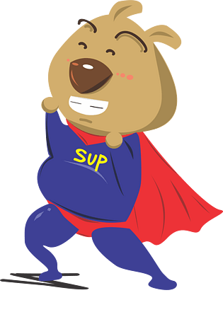 卡通狗狗superman