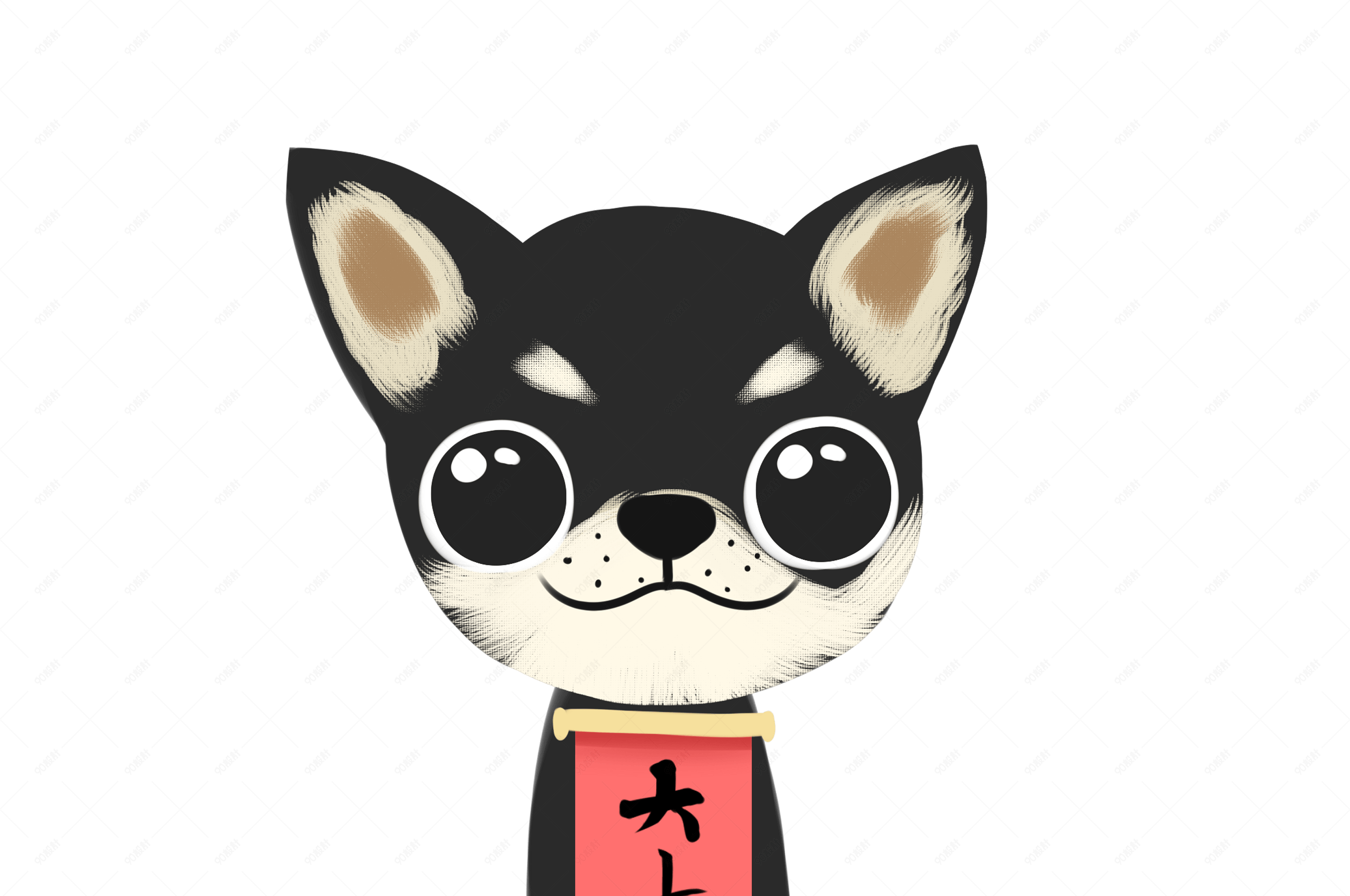 新年祝福犬卡通狗狗