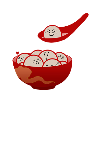 中国节日元宵节一碗汤圆