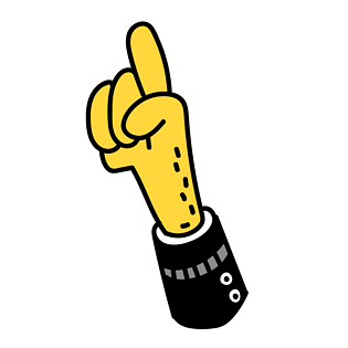 黄色的手指方向指标