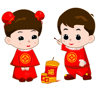 卡通可爱新春娃娃pngpsd2000*2000卡通可爱新年宝宝pngpsd2000*2000